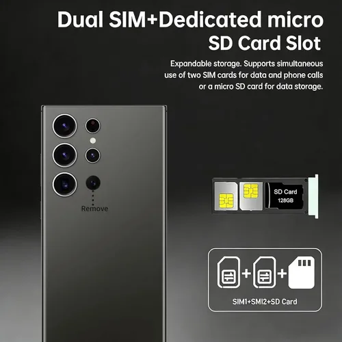 Miniatura 6 de Teléfonos celulares desbloqueados C24U, bolígrafo integrado, pantalla HD 6.82 8+256GB Smartphone, Android 14 6800mAh batería de larga duración 5G
