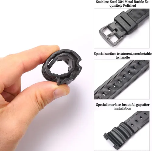 Miniatura 3 de Reemplazo de la correa de reloj de resina para Casio SGW-100 Correa de reloj deportivo impermeable