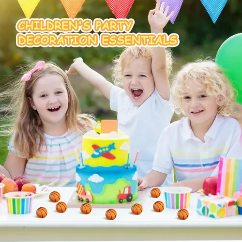 Miniatura 5 de Civaner 40 mini pelotas de baloncesto de goma pequeñas de espuma con bolsa de malla con cordón, regalos para niños y adultos, recuerdos de fiesta
