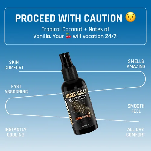 Miniatura 17 de Derm Dude Amaze Ball - Desodorante en aerosol para hombres Spray antirozaduras para ingle y saco con DeoPlex y aloe vera Control de olores