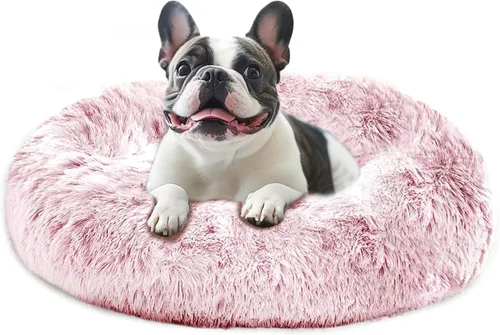 Miniatura 19 de JOLLYVOGUE Cama Calmante para Perros Pequeños - Cama para Perros Pequeños en Forma de Dona Lavable de 23 Pulgadas para Gatitos y Cachorros, Camas