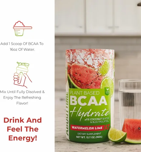 Miniatura 6 de About Time BCAA - Polvo de hidratación con L-glutamina y electrolitos, sin OMG, sin gluten, fruta de monje, agua de coco, 20 porciones