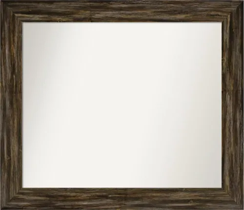 Miniatura 231 de Amanti Art Espejo de baño marrón para sobre el fregadero, 25 x 25 pulgadas, hecho a medida, espejo de tocador cuadrado marrón medio, marco de madera