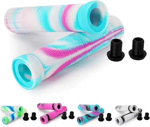 Miniatura 9 de Empuñaduras para patinete - Empuñaduras mixtas de color para manillar de MTB y BMX Empuñaduras suaves de 145 mm para patinete de maniobras