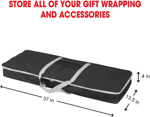 Miniatura 2 de Organizador de papel de regalo de Navidad Caja de almacenamiento de papel de regalo (37 x 14 x 4 pulgadas), fabricada con material Oxford 600D