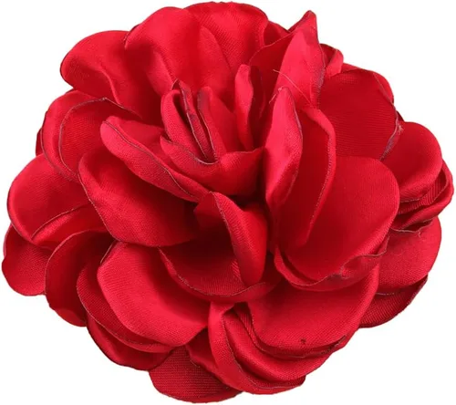 Miniatura 7 de Huralona 10 flores de cinta de satén para manualidades, lazo, boda, diciembre, vintage, flores de tela, rosas artificiales para tocado, apliques