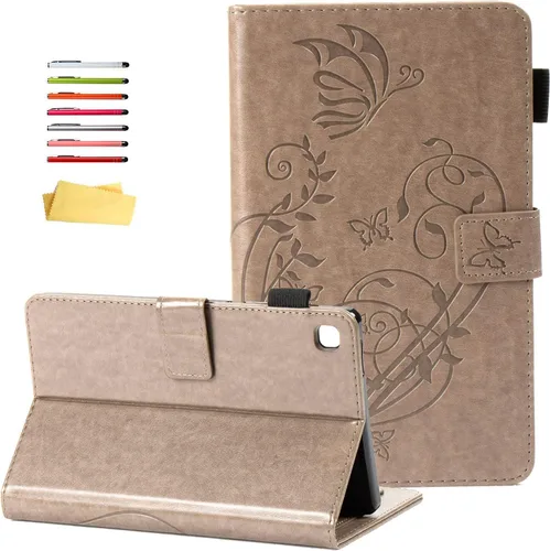 Miniatura 12 de Funda para Samsung Galaxy Tab A7 Lite de 8.7 pulgadas modelo 2021 (SM-T220/T225/T227), soporte de visión multiángulo, cartera delgada con bolsillos