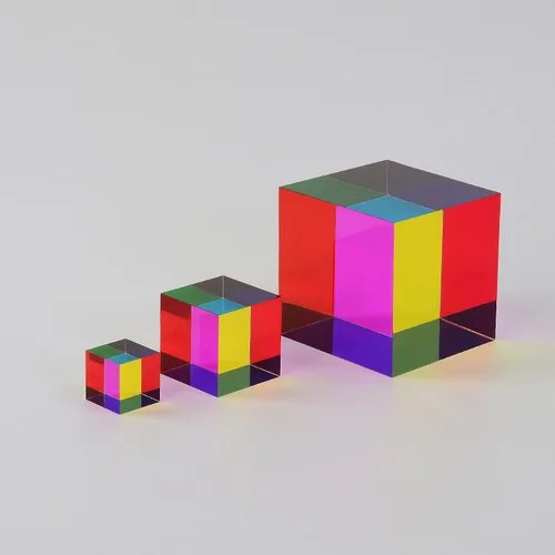 CMY Cubes Original Mega (3.74 pulgadas) - Cubo Cian, Magenta y Amarillo - Cubo de Color Óptico - Enseña Mezcla de Colores Sustractiva - Educativo,
