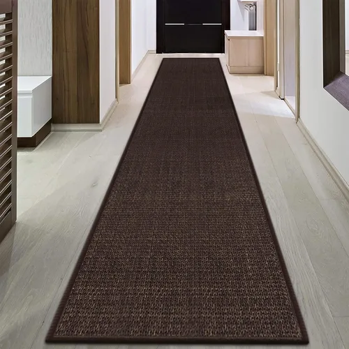 Miniatura 11 de GOYLSER Alfombras de yute de 15 pies para pasillo, alfombra de cocina, antideslizante, lavable, absorbente, alfombra de pasillo color beige