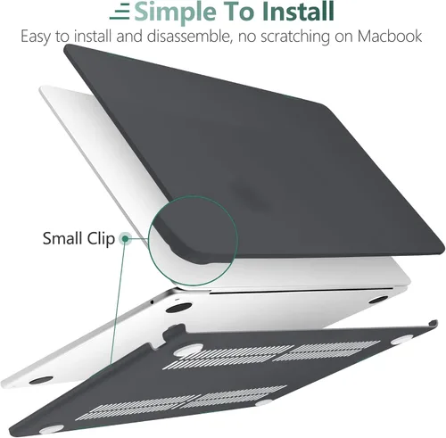 Miniatura 3 de TWOLSKOO Compatible con funda M4 para MacBook Air de 15 pulgadas 2025-2023 versión M4 A3241 M3 A3114 M2 A2941, carcasa rígida de plástico, protector