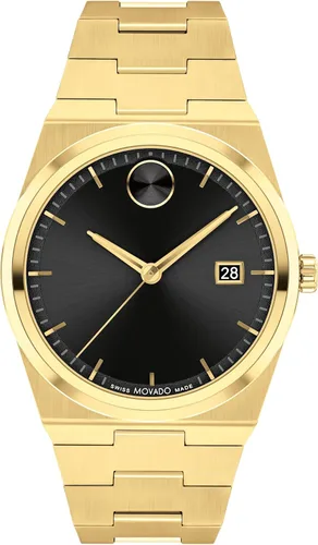 Movado Bold Quest Men's Sport Watch - Swiss Quartz Movement, Stainless Steel Link Bracelet - 5 ATM Water Resistance - Luxury Fashion Timepiece for