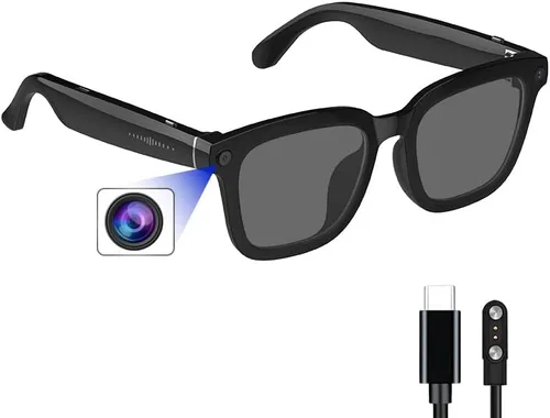 Miniatura 8 de Lentes de cámara inteligente AI: grabación de video HD 1080P y toma de fotos, traducción, conversación asistente, adecuadas para exteriores e