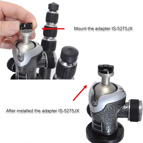 Miniatura 5 de Adaptador de tornillo convertidor de abrazadera de liberación rápida Arca-Swiss para cámara compatible con cabezal de trípode de la serie Gitzo