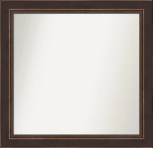 Miniatura 114 de Amanti Art Espejo de baño de bronce para sobre el fregadero, 24 x 24 pulgadas, espejo cuadrado de bronce Lara para tocador, marco de madera