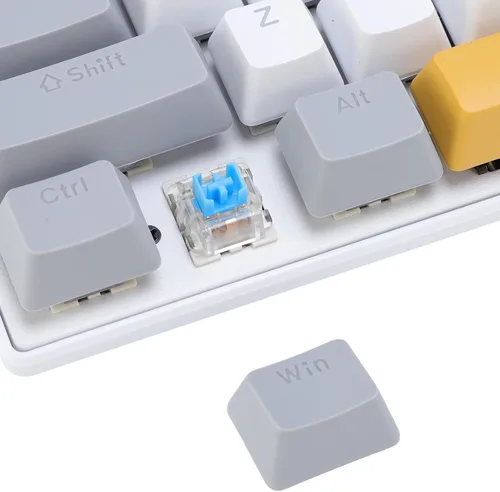 Miniatura 6 de Jectse Teclado RGB para juegos, 60% teclado mecánico con cable con interruptor azul, computadora ergonómica para computadora portátil