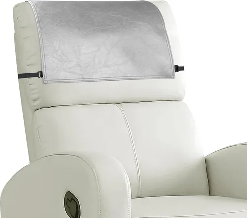 Miniatura 22 de Funda para reposacabezas para silla reclinable, protector para reposacabezas de piel sintética con correas elásticas, fundas para reposacabezas