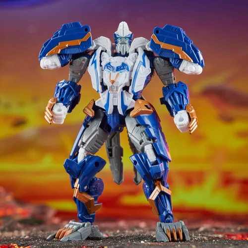 Miniatura 12 de Transformers Legacy United Voyager Class Prime Universe Thundertron, figura de acción de conversión de 7 pulgadas, 8+