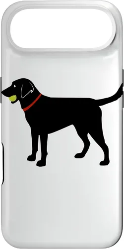 Miniatura 26 de Funda de regalo para iPhone 13 Labrador Retriever Fetch, Black Lab Play Ball Dog Lover