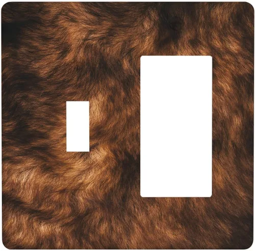 Miniatura 11 de Placa de interruptor de luz de 3 cuadrillas de piel de vacuno, placa frontal eléctrica de triple palanca para baño, cocina, dormitorio, habitación