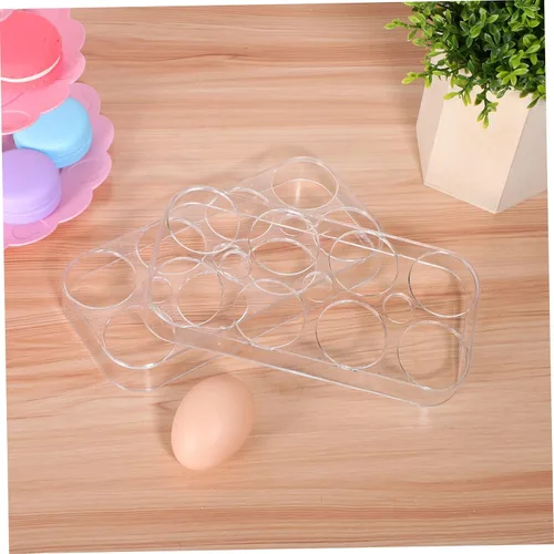 Miniatura 9 de Zerodeko 8 estantes de almacenamiento de huevos, bandejas de almacenamiento de huevos, puerta lateral del refrigerador, organizador de huevos