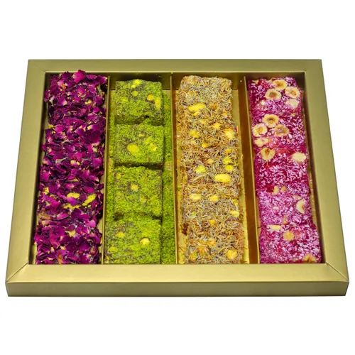 Miniatura 3 de Cerez Pazari Delicia turca Pistacho y Avellana con Fantástico Sabor a Rosa y Granada Experiencia en Caja de Regalo Grande de Lujo 17.64 oz Surtido