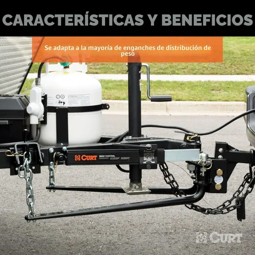 Miniatura 6 de CURT 17200 Kit de control de barra anti-balanceo para remolque
