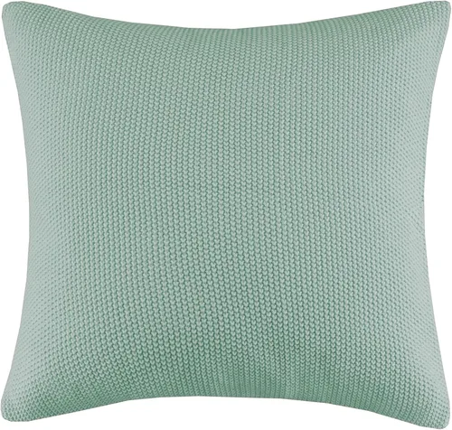 Miniatura 26 de Ink+Ivy Bree - Funda de almohada de punto de textura suave, funda decorativa europea, diseño de estilo de vida de cabaña para sofá, cama, sala