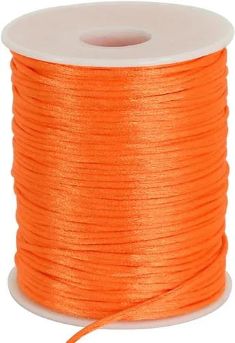Miniatura 19 de TONIFUL 1 mm x 100 yardas de cordón de nailon blanco satinado para hacer pulseras, cordón de macramé cola de ratón, cordón de cuentas a granel