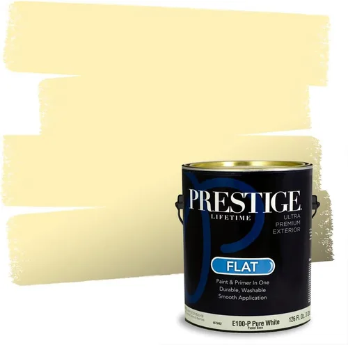 Miniatura 220 de PRESTIGE Pinturas Pintura Exterior e Imprimación En Uno, 1 Galón, Satinado, Pareja Comparable de Benjamin Moore* Amarillo* 320BM-PCM
