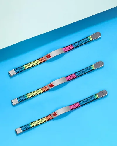 Miniatura 6 de JF.JEWELRY Pulsera de alerta médica para mujeres T1D T2D Pulsera de identificación de alerta médica para diabetes y epilepsia para niñas y niños