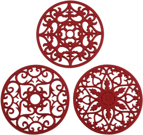 Miniatura 15 de Colinda Salvamanteles de silicona para platos calientes, ollas calientes y almohadillas, protege la encimera de ollas calientes y sartenes que salen