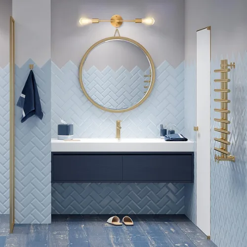 Miniatura 5 de FadimiKoo Apliques de Pared Dorados de 2 Luces para Baño, Luz de Tocador Moderna Sobre Espejo, Lámpara de Pared Interior Montada de Latón Cepillado