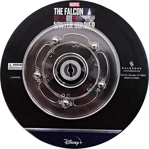 Miniatura 4 de Marvel Studios: The Falcon y The Winter Soldier - Juego de 5 pines de solapa con base de metal y esmalte con caja circular de 6.3 pulgadas