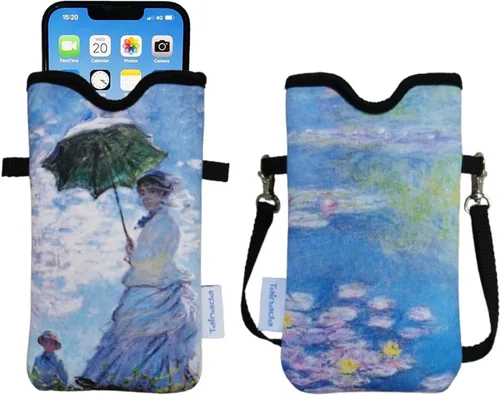 Miniatura 25 de Tainada Funda Estuche Bolsa de Neopreno para Teléfono para Hombres y Mujeres con Correa Cruzada/Cordón para el Cuello para iPhone 17/16/15 Pro Max
