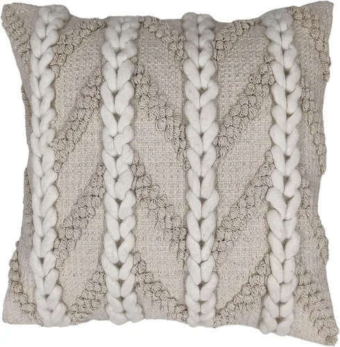 Miniatura 13 de Trade Star Funda de almohada Kilim de 100% algodón, estilo bohemio, copetudo, funda de almohada del suroeste, funda de cojín decorativa tejida a