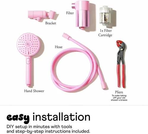 Miniatura 6 de Sproos - Cabezal de ducha de mano, sistema de filtración de alto rendimiento para cabello y piel más saludables, manguera extra larga de 70 Moonlight