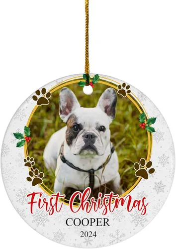 Miniatura 11 de FLOCHIL Adornos de Navidad Personalizados para Gatos Adornos de Navidad Personalizados con Foto y Nombre para Árboles de Navidad, Adornos de Navidad