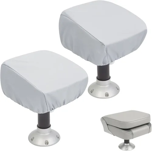 Miniatura 7 de WOMACO Paquete de 2 fundas para asiento de barco, impermeables, para exteriores, pedestal, pontón, capitán, barco, banco, silla, fundas protectoras