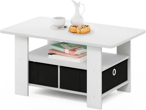 Miniatura 15 de Furinno - Mesa de centro con cajones, marrón oscuro/negro