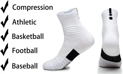 Miniatura 2 de Elite - Calcetines de baloncesto de compresión gruesos para ciclismo, calcetines atléticos para hombres, mujeres y niños