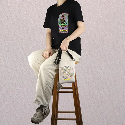 Miniatura 5 de MNIGIU California Tote Bag - Blanco, Mediana, perfecta para viajes, uso diario y almacenamiento de maquillaje