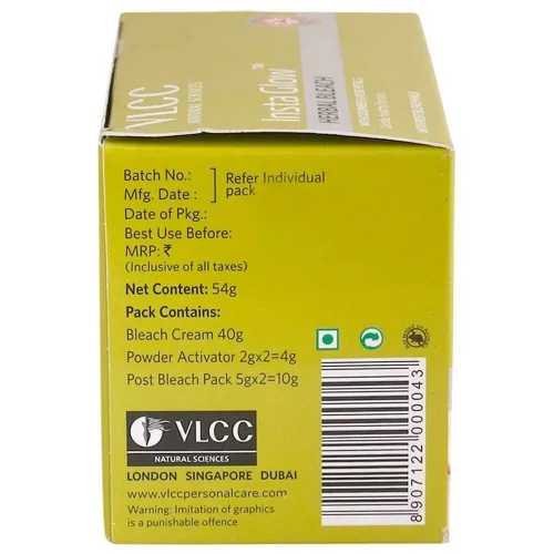 Miniatura 4 de Vlcc Insta Glow - Blanqueador de hierbas con pepino y pétalo de rosa para la equidad, 1.90 oz