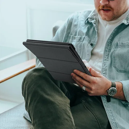 Miniatura 7 de Ayotu Funda con soporte para Kindle Scribe de 10.2 pulgadas (versión 2024/2022), apagado y encendido automático, funda de tela resistente de alta