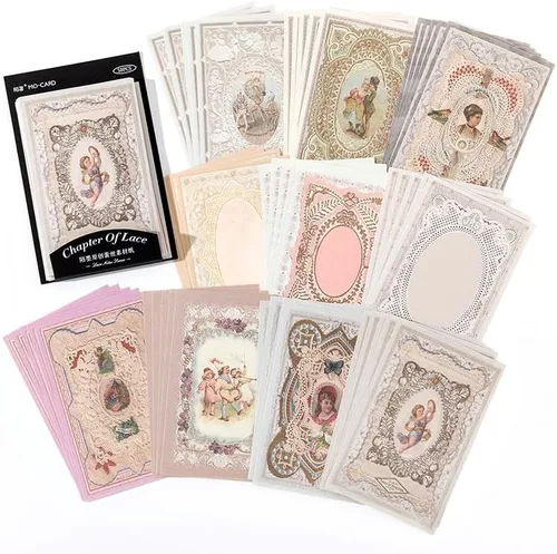 Miniatura 10 de Kit de papel para álbum de recortes, organizador de diario de collage redondo hueco, materiales para adultos, suministros de decoración de diario