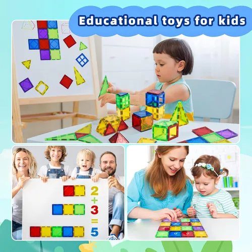 Miniatura 7 de Juguetes magnéticos para niños y niñas preescolares, bloques magnéticos sensoriales Montessori, juego de juguetes Montessori de todas las piezas
