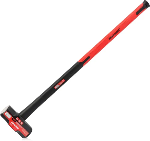 Miniatura 10 de MAXPOWER Martillo de trineo de 4 libras, cabeza de acero, mango de fibra de vidrio de 12 pulgadas resistente a los golpes