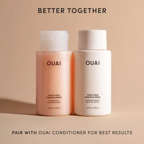 Miniatura 4 de OUAI Champú Espeso - Champú Hidratante con Queratina, Raíz de Malvavisco, Manteca de Karité, Aceite de Aguacate para Cabello Grueso - Fortalece e
