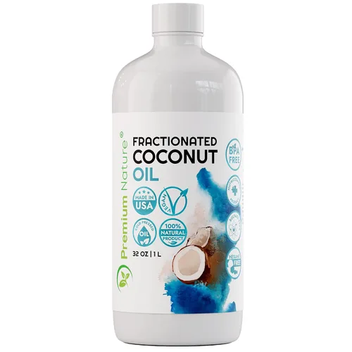 Miniatura 7 de Aceite de coco fraccionado de 8 onzas, 100% puro, ligero, inodoro e incoloro aceite de coco líquido para piel, cabello, masaje, belleza y mezcla