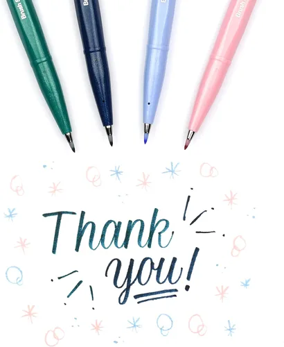 Miniatura 13 de Pentel Arts Sign Pen - Rotulador con punta de pincel, colores surtidos, caja de 12 unidades (SES15C2PC12)