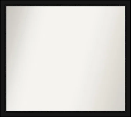 Miniatura 437 de Amanti Art Espejo de baño negro para sobre fregadero, 22 x 22 pulgadas, espejo de tocador cuadrado estrecho negro Avon, marco de madera casual